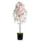 6ft. Cherry Blossom Artificial Tree in Black Metal Planter